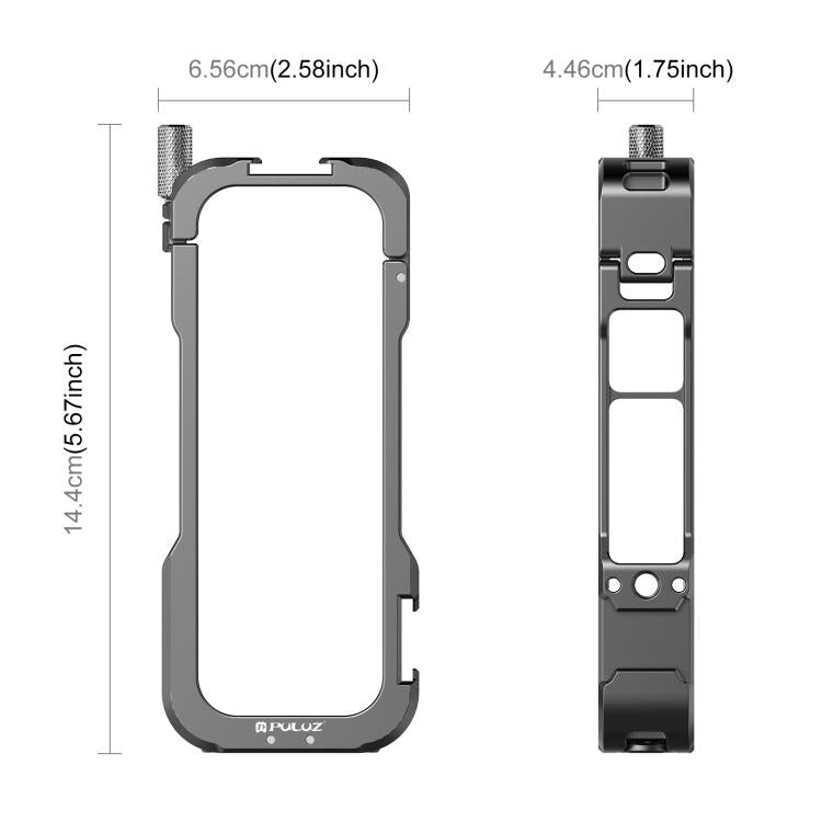 Para Insta360 X4 PULUZ Marco de carcasa protectora de Metal con cubierta de lente, For Insta360 X4