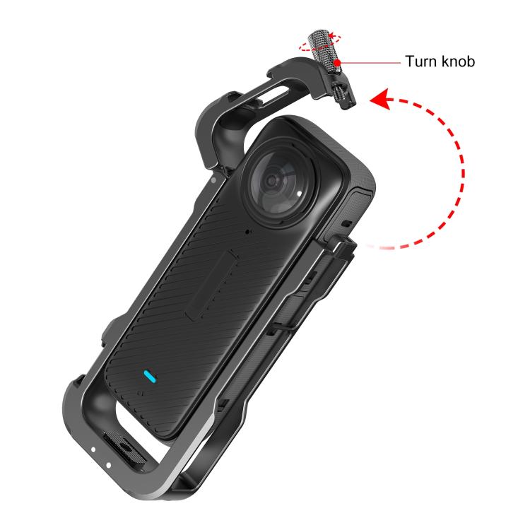 Para Insta360 X4 PULUZ Marco de carcasa protectora de Metal con cubierta de lente, For Insta360 X4