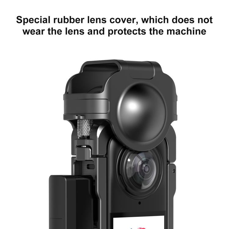 Para Insta360 X4 PULUZ Marco de carcasa protectora de Metal con cubierta de lente, For Insta360 X4