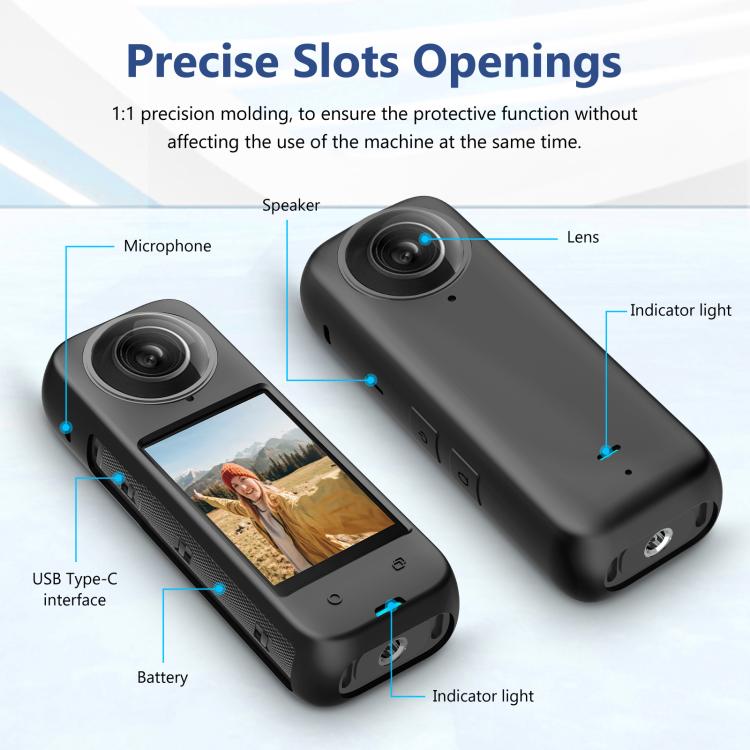 Para Insta360 X4 PULUZ Funda protectora de silicona a prueba de polvo de cuerpo completo, Protective Case