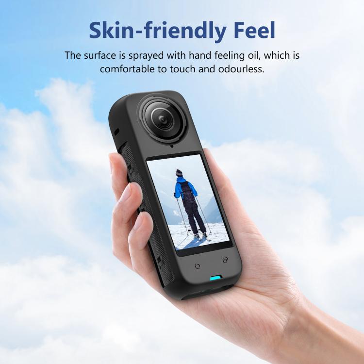 Para Insta360 X4 PULUZ Funda protectora de silicona a prueba de polvo de cuerpo completo, Protective Case
