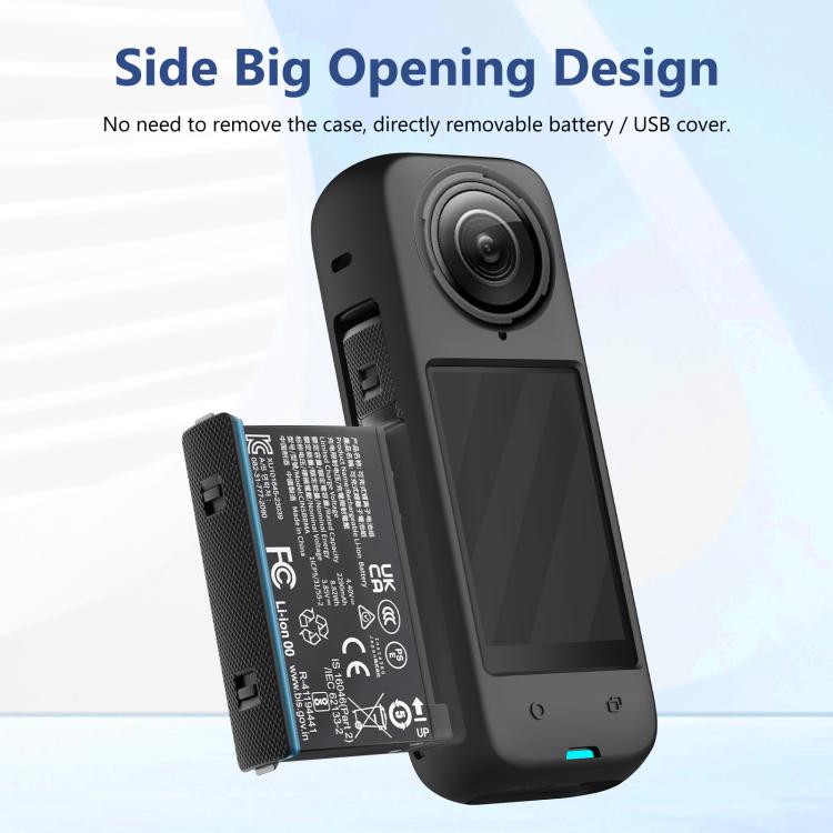 Para Insta360 X4 PULUZ Funda protectora de silicona a prueba de polvo de cuerpo completo, Protective Case