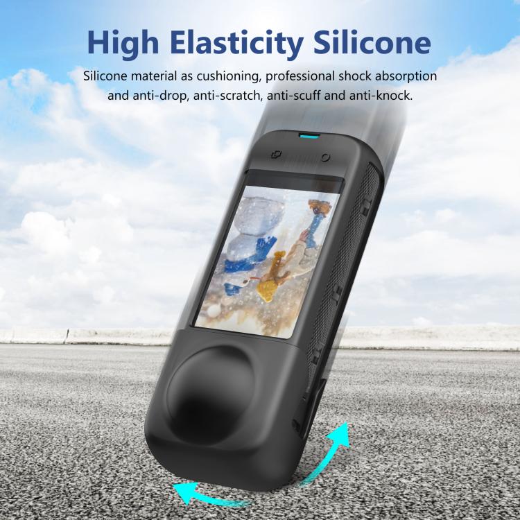 Para Insta360 X4 PULUZ Funda protectora de silicona a prueba de polvo de cuerpo completo, Protective Case