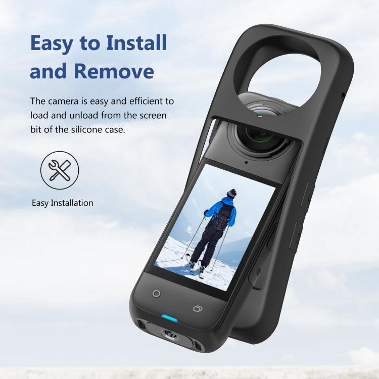 Para Insta360 X4 PULUZ Funda protectora de silicona a prueba de polvo de cuerpo completo, Protective Case