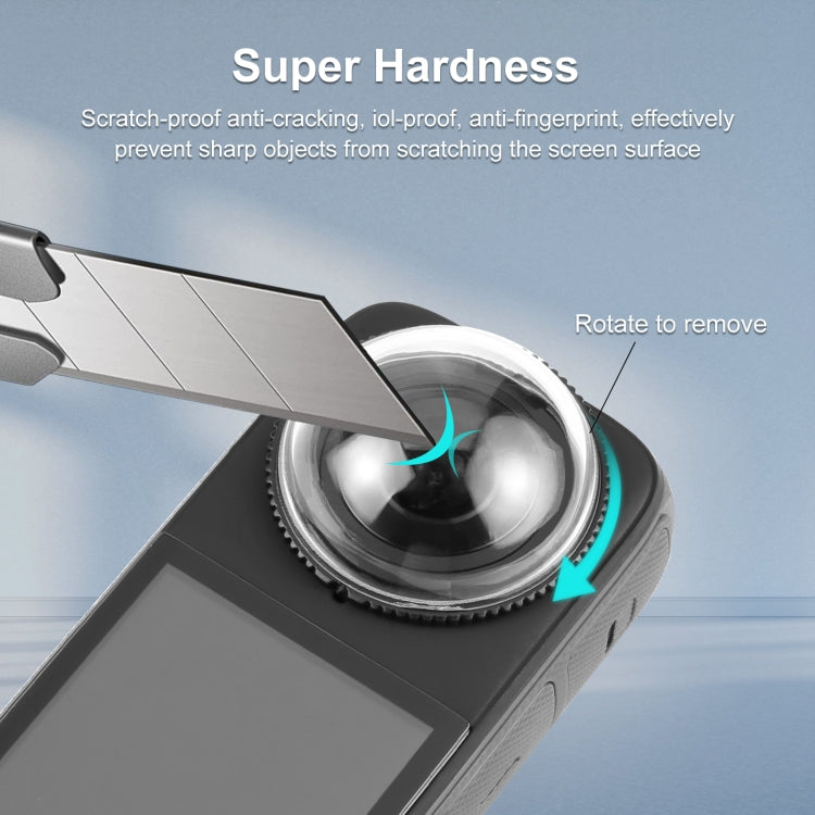 Para Insta360 X4 PULUZ Rotación PC Lente Protector Cubierta protectora, For Insta360 X4 PC Lens Guard