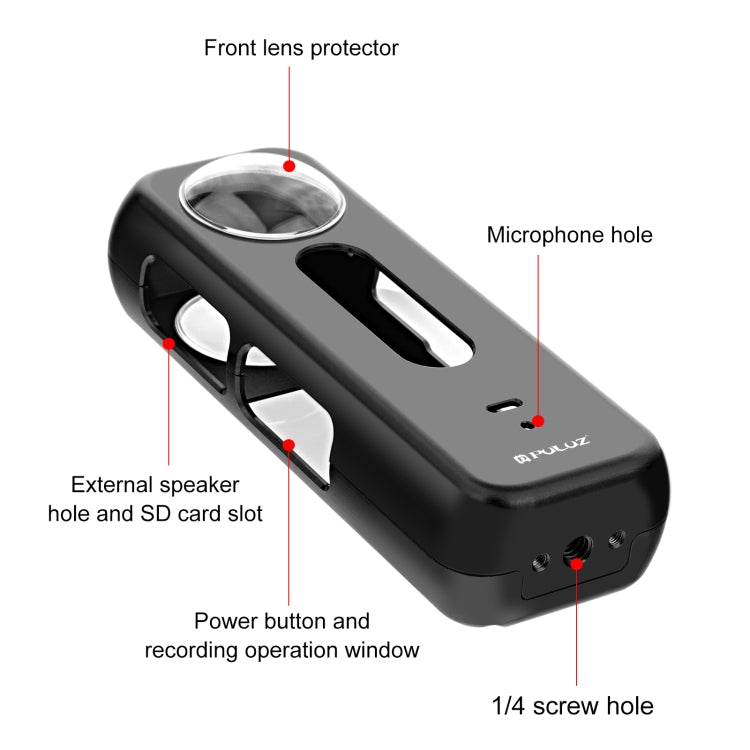 Para Insta360 X4 PULUZ Marco de carcasa protectora de Metal con Protector de lente, Metal Housing Frame