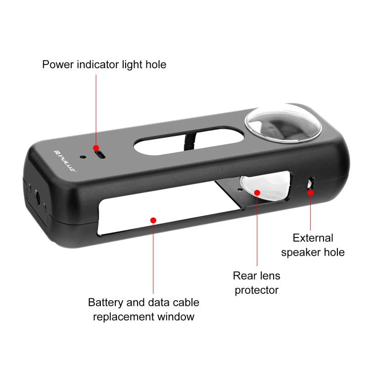 Para Insta360 X4 PULUZ Marco de carcasa protectora de Metal con Protector de lente, Metal Housing Frame
