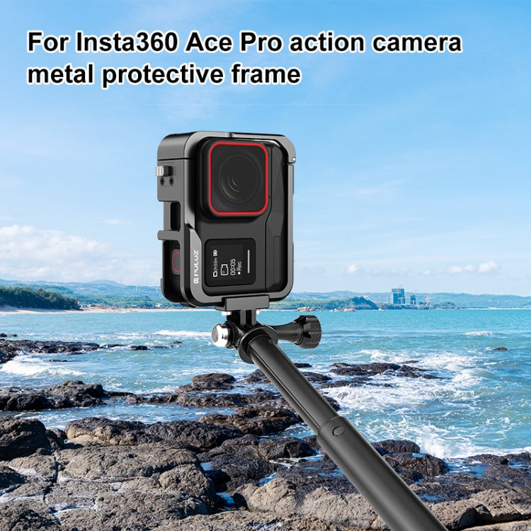 Para Insta360 Ace Pro PULUZ marco adaptador de jaula protectora de Metal, For Insta360 Ace Pro
