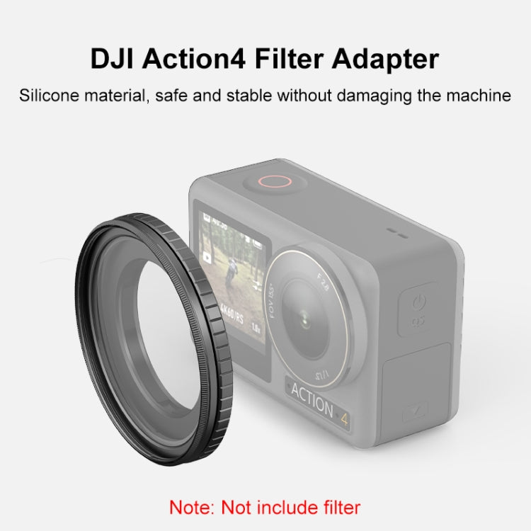 Para DJI Action 4 PULUZ Soporte de filtro Marco de filtro protector de metal, For DJI Action 5 Pro / 4