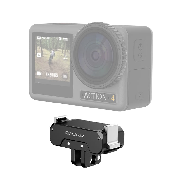 Para DJI Osmo Action 4 PULUZ Base metálica magnética de liberación rápida, For DJI Osmo Action 4 / 3