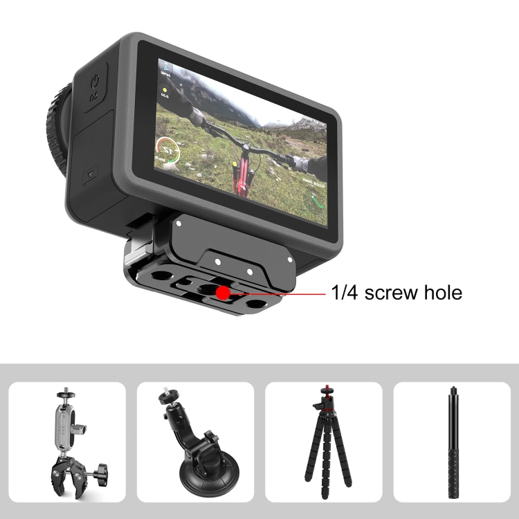 Para DJI Osmo Action 4 PULUZ Base metálica magnética de liberación rápida, For DJI Osmo Action 4 / 3