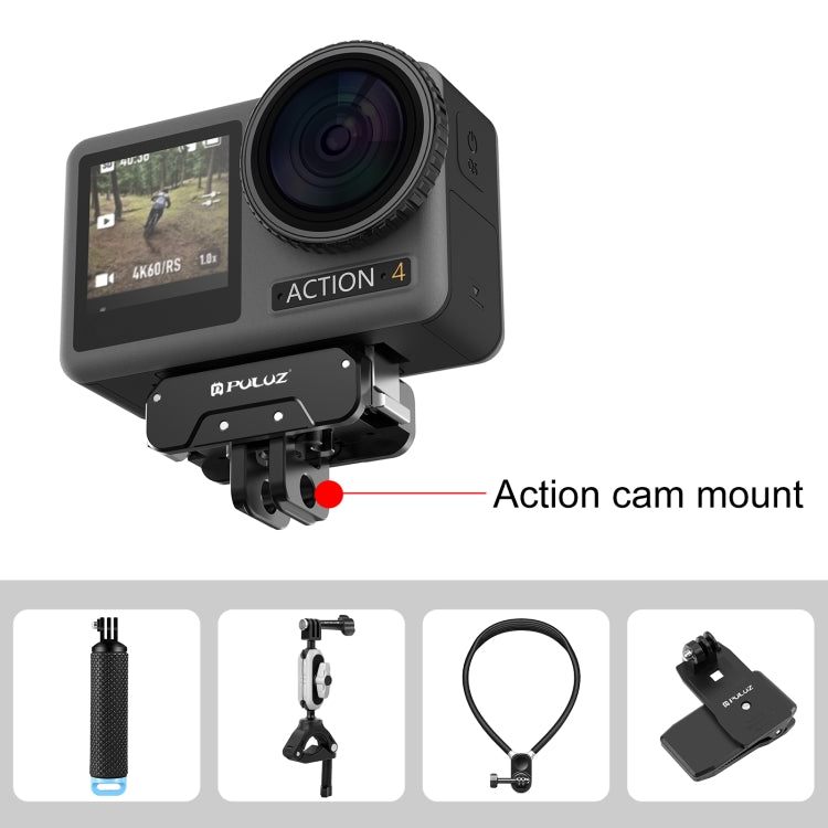 Para DJI Osmo Action 4 PULUZ Base metálica magnética de liberación rápida, For DJI Osmo Action 4 / 3