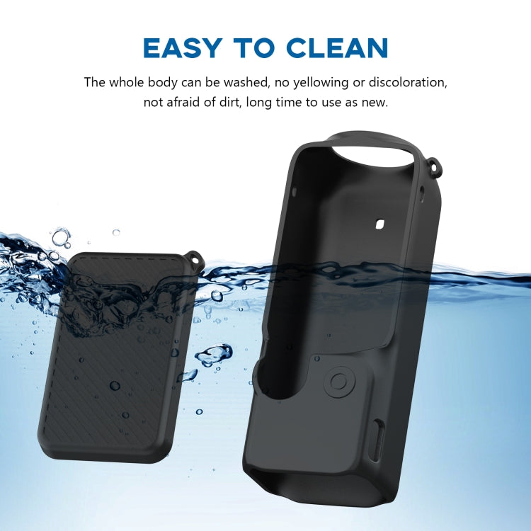 Para DJI OSMO Pocket 3 PULUZ 2 en 1 Funda de silicona con correa, Silicone Cover(Black), Silicone Cover(Grey), Silicone Cover(Blue)