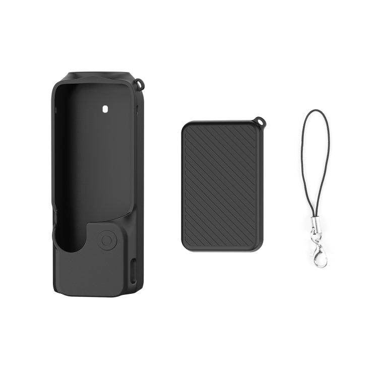 Para DJI OSMO Pocket 3 PULUZ 2 en 1 Funda de silicona con correa, Silicone Cover(Black), Silicone Cover(Grey), Silicone Cover(Blue)