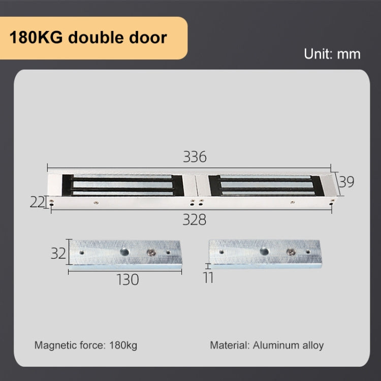 Cerradura magnética de doble puerta YH-180D (300 libras)