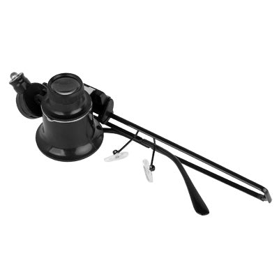 Lupa de reparación de relojes tipo gafas 20X con luz LED, Single