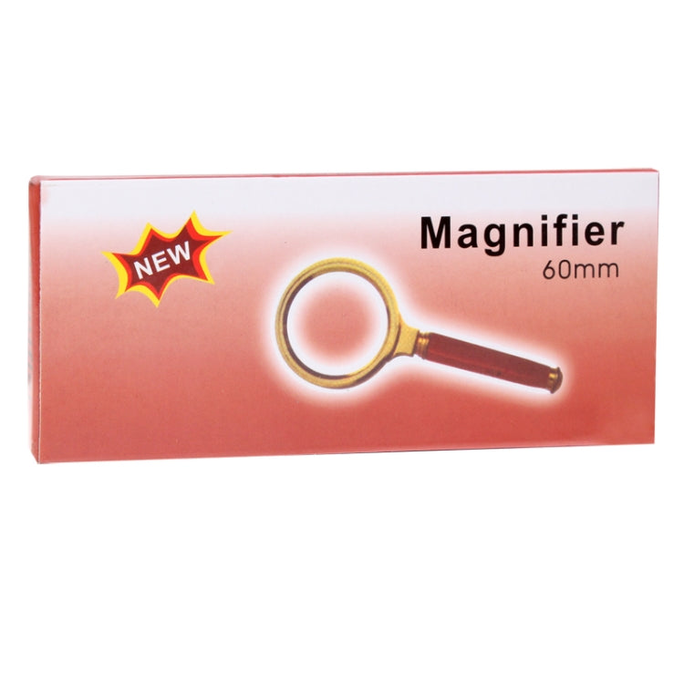 Lupa de mano de 60 mm con mango de madera