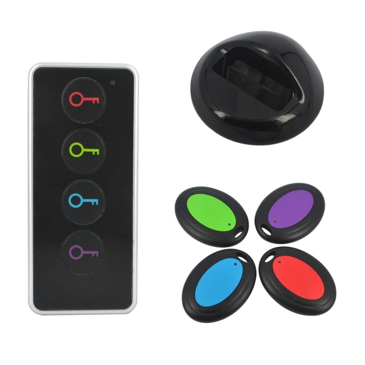 Buscador de llaves inalámbrico remoto inteligente con linterna LED, 1 transmisor RF y 4 receptores, Key Finder