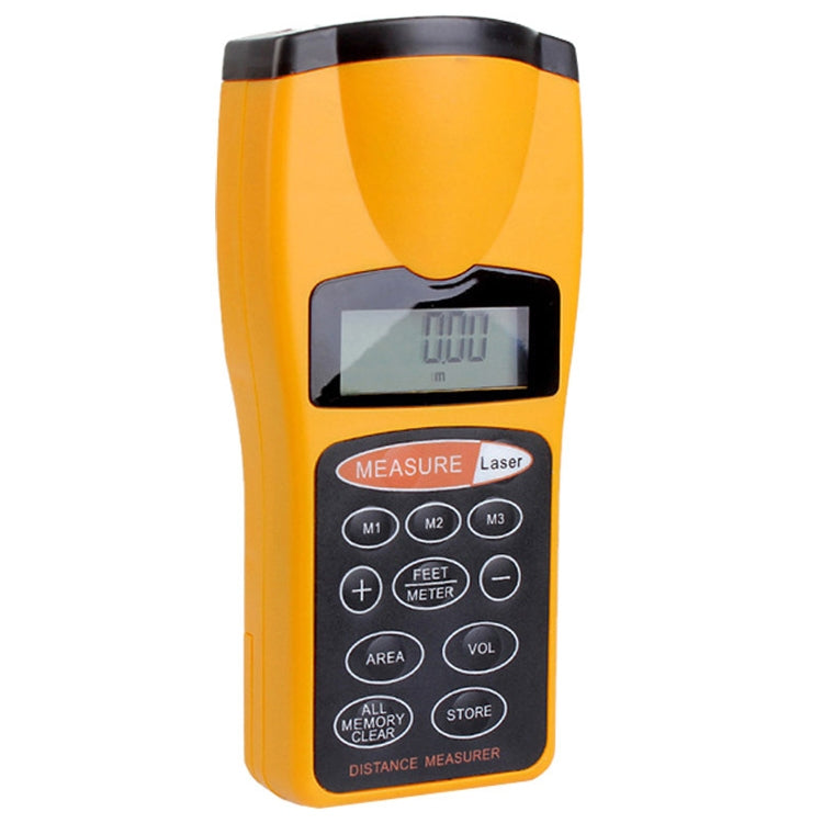 Medidor de distancia ultrasónico LCD de 1,8 pulgadas con punto láser rojo, CP-3007 (1,5-60 pies), CP-3007