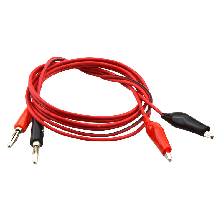 Cable de prueba de cable de conector banana a pinza de cocodrilo, longitud: 1 m
