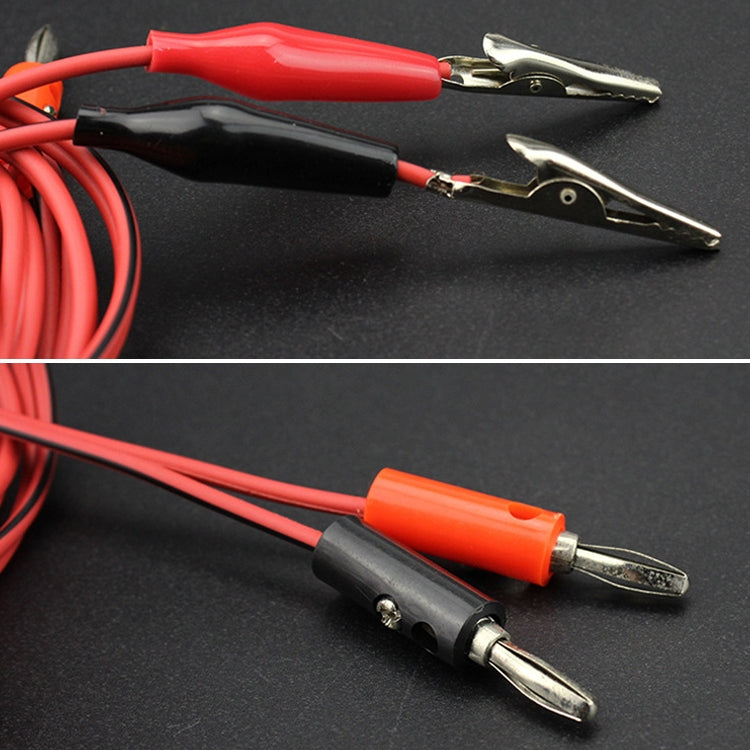 Cable de prueba de cable de conector banana a pinza de cocodrilo, longitud: 1 m