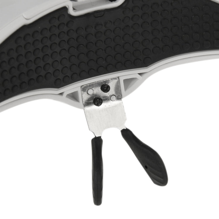 Lupa de 5 lentes 1.0X-3.5X, soporte para gafas, lupa para diadema con 2 luces LED, gafas de aumento para ojos, herramienta de aumento, 5 Lens 1.0X-3.5X (White)