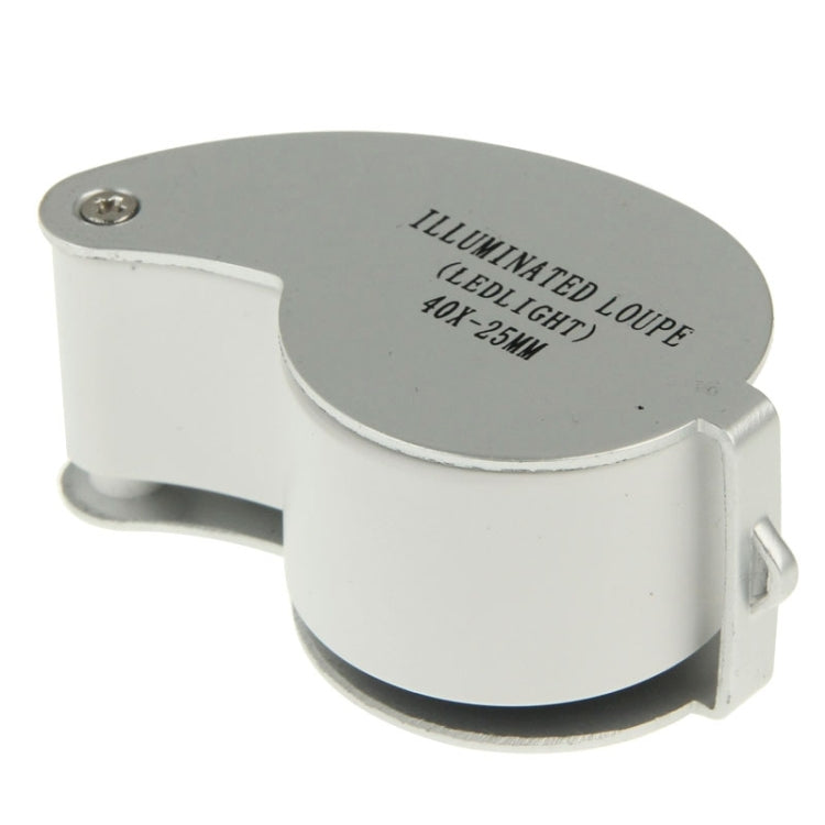 Lupa con iluminación LED de 40X-25MM/lupa para joyería, 40X