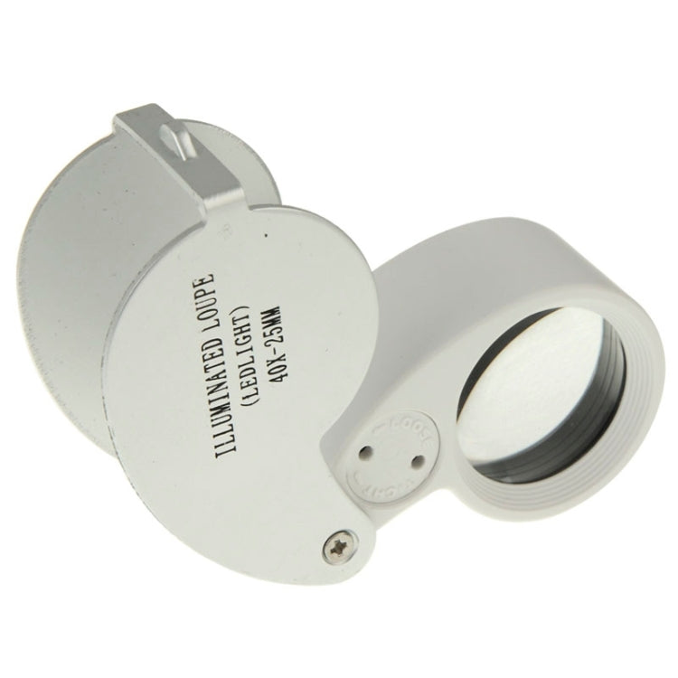 Lupa con iluminación LED de 40X-25MM/lupa para joyería, 40X