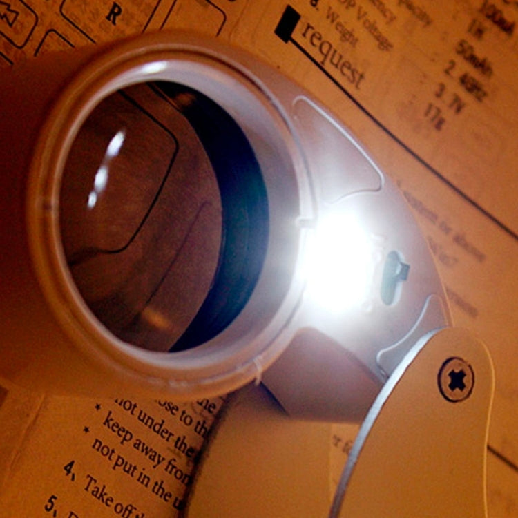 Lupa con iluminación LED de 40X-25MM/lupa para joyería, 40X