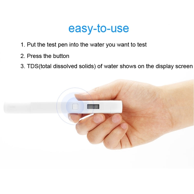 Original Xiaomi Superb preciso Mini exquisito fácil de usar probador de pureza del agua probador TDS de calidad del agua, Original Xiaomi Water Tester