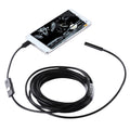 Cámara de inspección de tubo de serpiente con endoscopio micro USB a prueba de agua con 6 LED para teléfono Android OTG, longitud: 5 m, diámetro de lente: 7 mm, 7mm