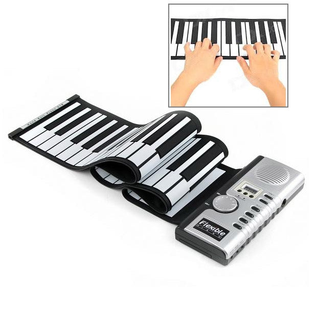 Datopal Teclado suave enrollable de 61 teclas Piano MIDI, 61 Standard Keys  White