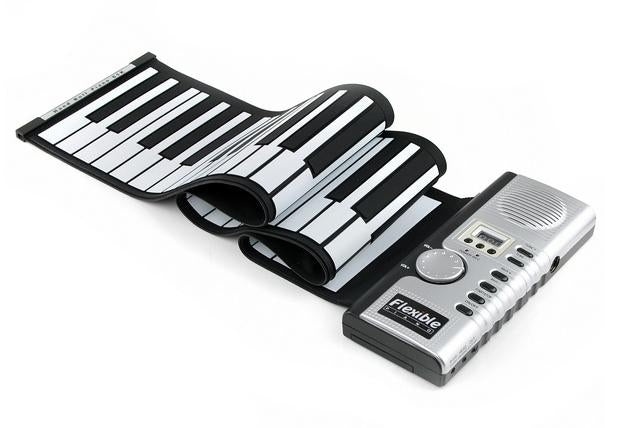 Datopal Teclado suave enrollable de 61 teclas Piano MIDI, 61 Standard Keys  White