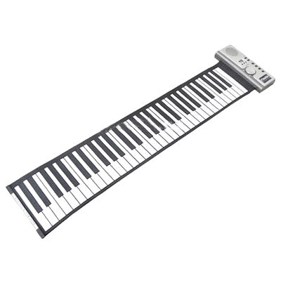 Datopal Teclado suave enrollable de 61 teclas Piano MIDI, 61 Standard Keys  White