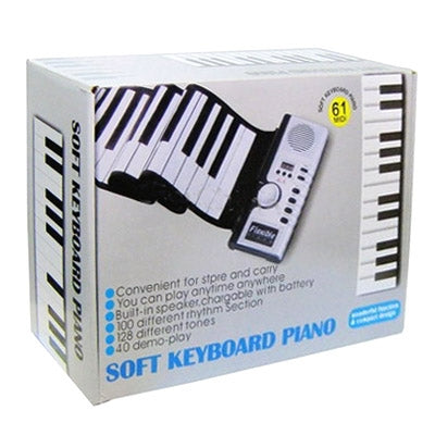 Datopal Teclado suave enrollable de 61 teclas Piano MIDI, 61 Standard Keys  White