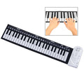 Piano portátil enrollable con teclado suave de 49 teclas, 49 Standard Keys  White