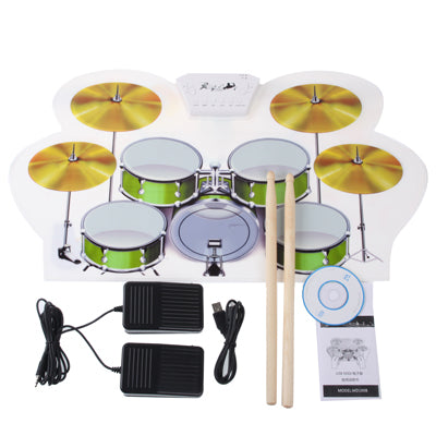 MD-1008 Batería enrollable suave MIDI USB 2.0, tamaño: 46 x 31 cm, Electronic Drum  MD-1008
