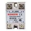Relé de estado sólido SSR-40DA AC 24-480V para controlador de temperatura PID, entrada: DC 3-32V, KG-50DA