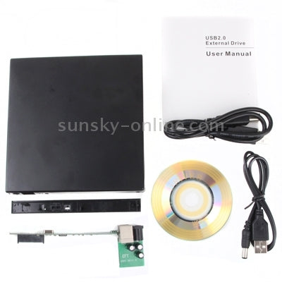 Unidad reescribible de DVD/CD óptica portátil delgada USB 2.0 para computadora portátil (SATA), SATA