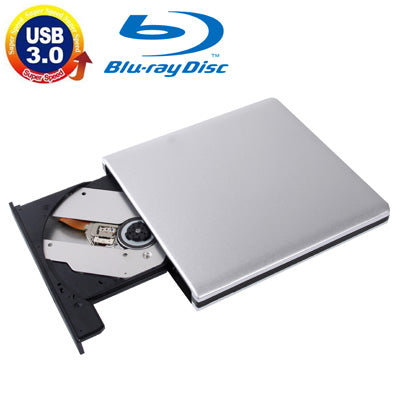 Unidad de Blu-ray regrabable portátil de DVD/CD de aleación de aluminio USB 3,0 para SATA ODD/HDD de 12,7mm, Plug and Play, Blu-ray Drive (Silver), Blu-ray Drive (Red)