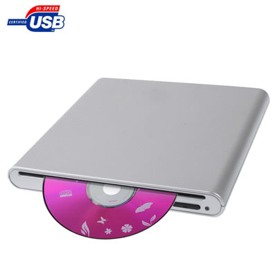 Unidad de DVD-RW externa con ranura portátil, delgada, de aleación de aluminio USB 2.0, Plug and Play, Aluminum Alloy