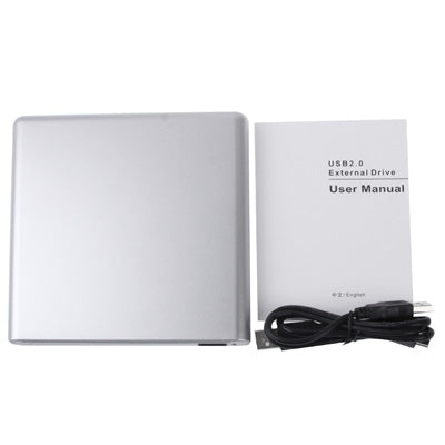 Unidad de DVD-RW externa con ranura portátil, delgada, de aleación de aluminio USB 2.0, Plug and Play, Aluminum Alloy