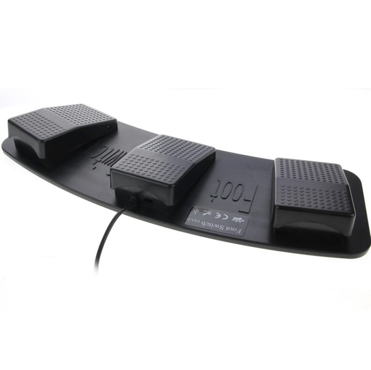 Interruptor de pie de triple acción USB para PC, 2 Foot Switch