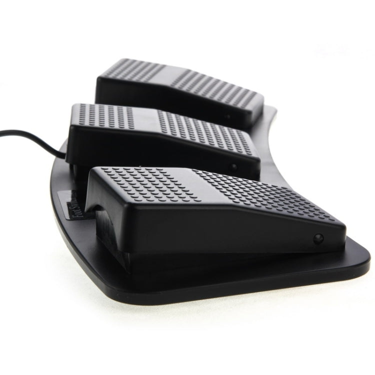 Interruptor de pie de triple acción USB para PC, 2 Foot Switch