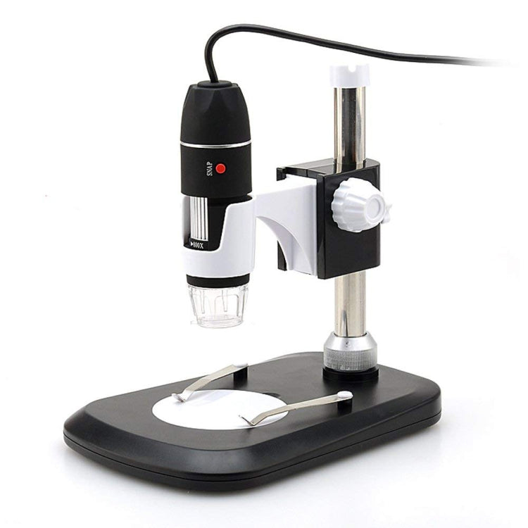 DMS-MDS800 Lupa 40X-800X Sensor de imagen de 2.0MP Microscopio digital USB con 8 LED y soporte profesional, 40X-800X
