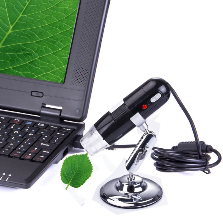 Microscopio digital USB de 1,3 megapíxeles 200x con luz blanca de 8 LED, 200X