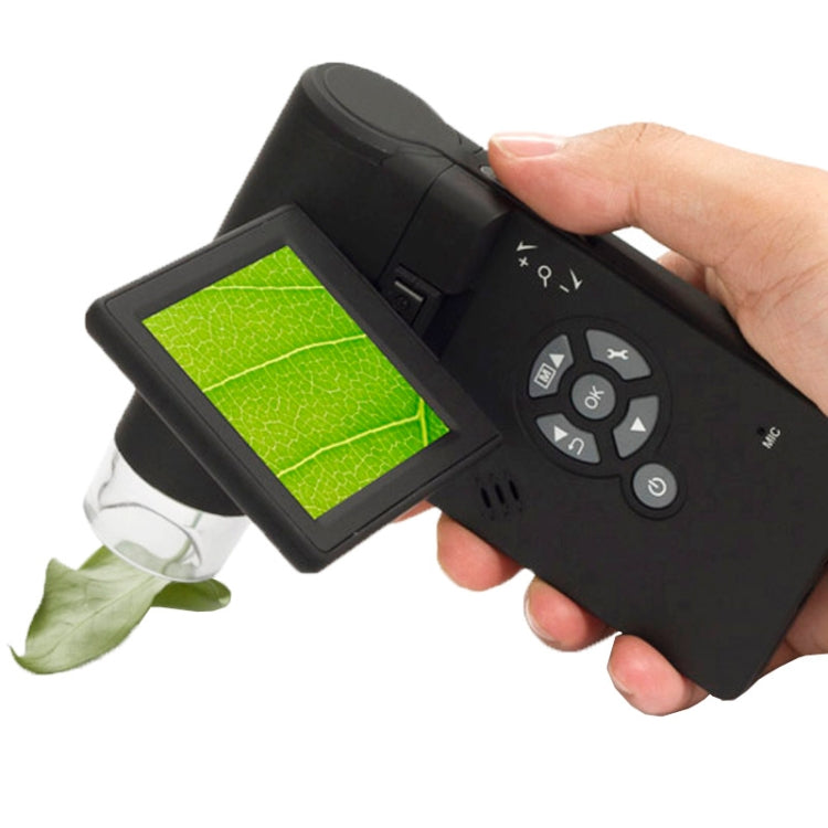 Microscopio digital portátil LCD de 500X, 5 megapíxeles, 3 pulgadas, con 8 LED, DMS-039M 500X