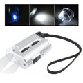 Microscopio de bolsillo 30X-60X con 2 luces LED/luz detectora de dinero, 30X-60X