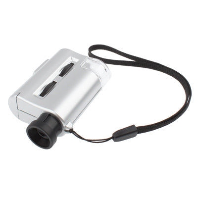 Microscopio de bolsillo 30X-60X con 2 luces LED/luz detectora de dinero, 30X-60X