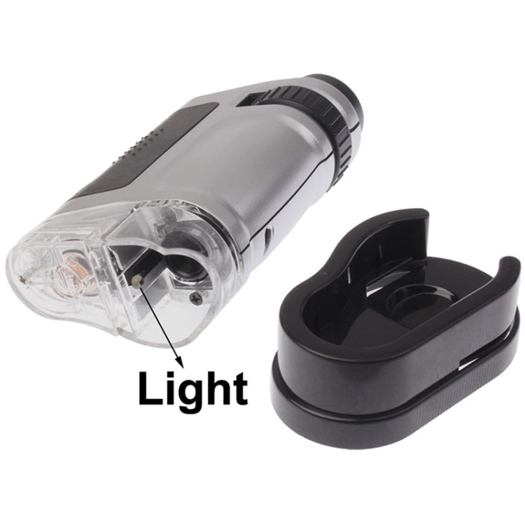 Microscopio de bolsillo con lente de zoom de aumento 20X - 40X con luz LED